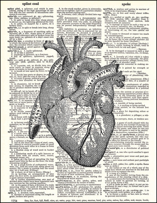 An image of a(n) Anatomical Heart Dictionary Art Print.