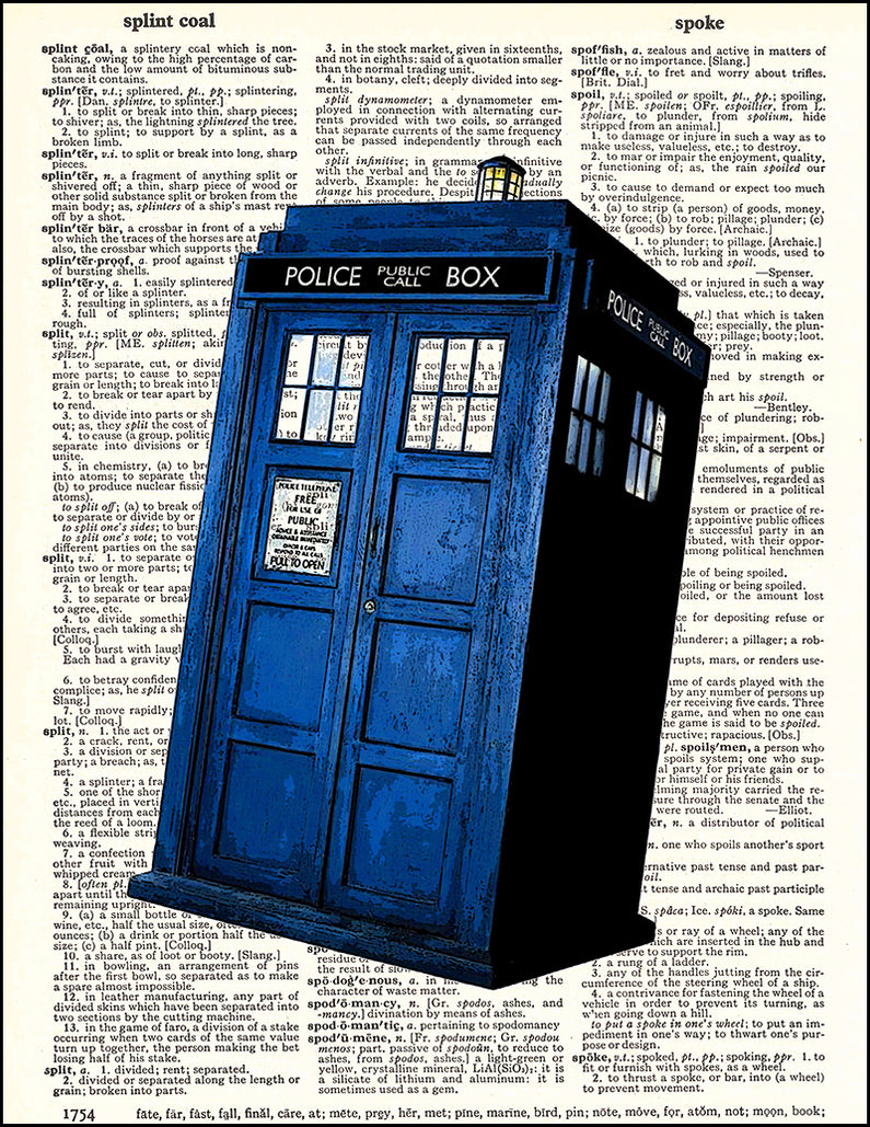 Tardis - Dictionary Art Print — Fresh Prints of CT