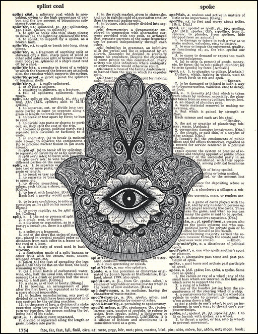 An image of a(n) Hamsa Dictionary Art Print.