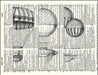 An image of a(n) Hot Air Balloons Dictionary Art Print.