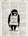 An image of a(n) Banksy Chimp Dictionary Art Print.