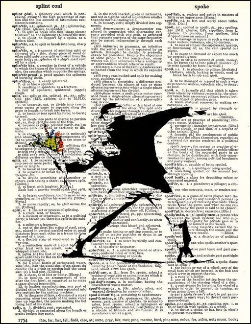 An image of a(n) Banksy Flower Dictionary Art Print.