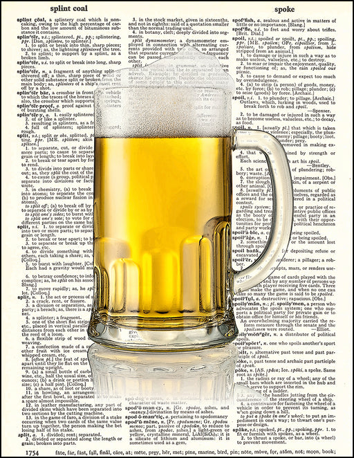 An image of a(n) Beer Dictionary Art Print.