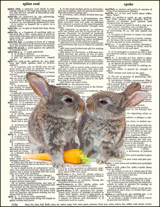 An image of a(n) Bunny Love Dictionary Art Print.