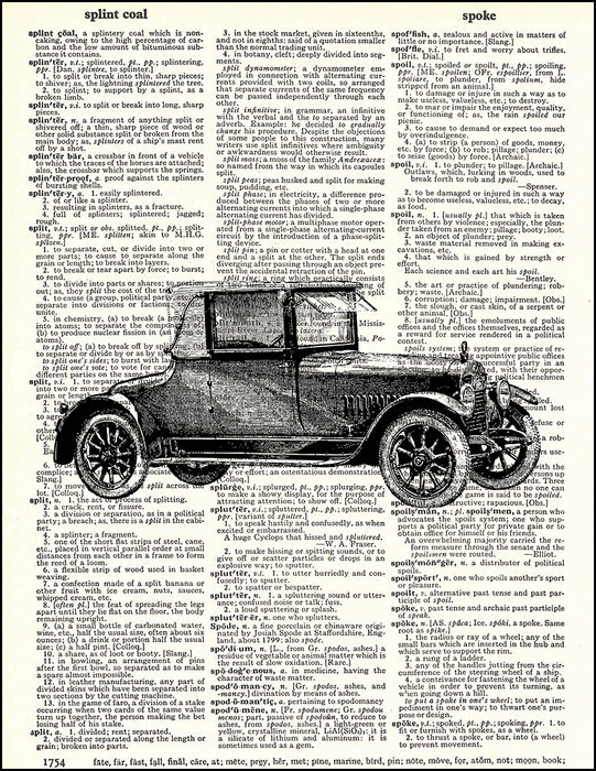 An image of a(n) Car Dictionary Art Print.