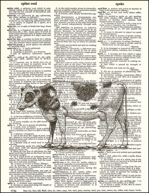 An image of a(n) Cow Dictionary Art Print.