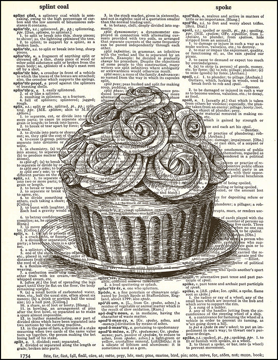 An image of a(n) Cupcake Dictionary Art Print.