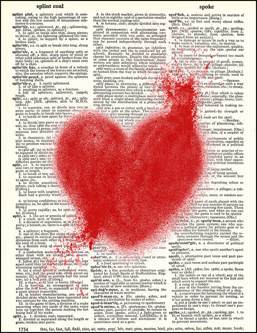 An image of a(n) Graffiti Heart Dictionary Art Print.