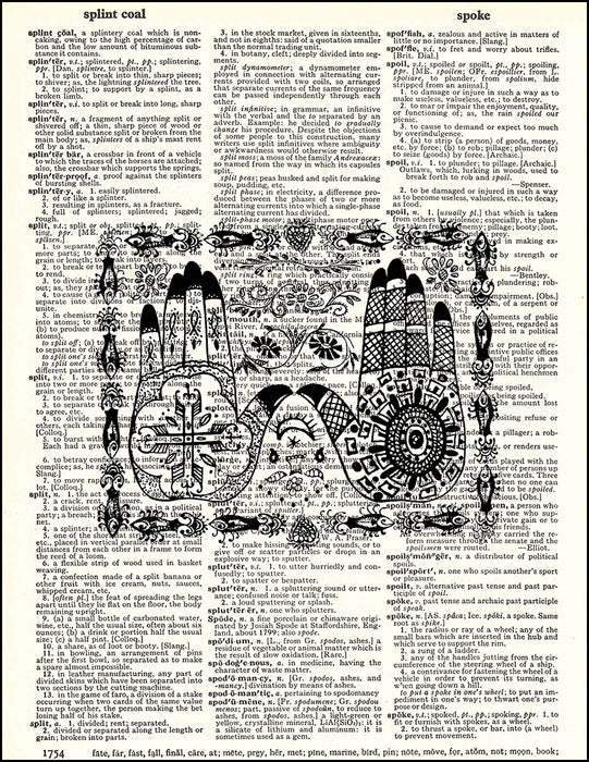 An image of a(n) Henna Hands Dictionary Art Print.