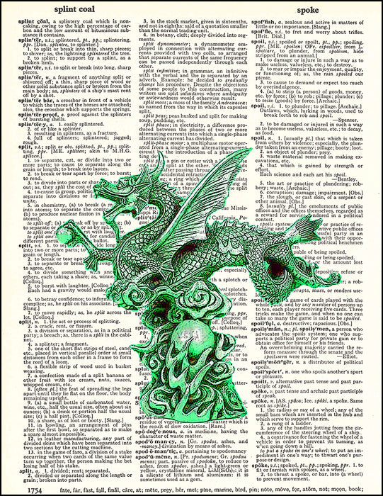 An image of a(n) Jade Dragon Dictionary Art Print.