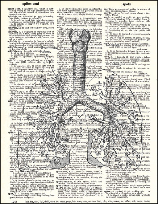 An image of a(n) Human Lungs Dictionary Art Print.