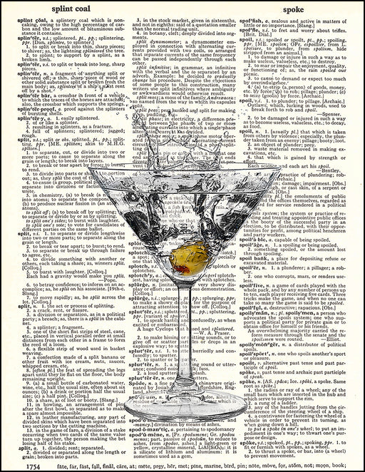 An image of a(n) Martini Dictionary Art Print.
