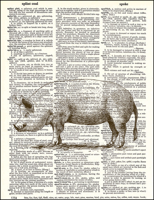 An image of a(n) Pig Dictionary Art Print.