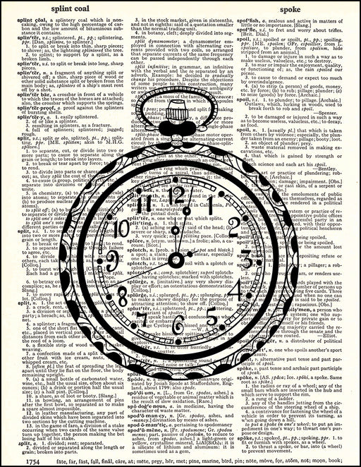 An image of a(n) Pocket Watch Dictionary Art Print.