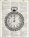 An image of a(n) Pocket Watch Dictionary Art Print.