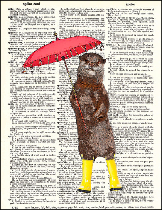 An image of a(n) Rainy Day Otter Dictionary Art Print.