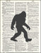 An image of a(n) Sasquatch Silhouette Dictionary Art Print.