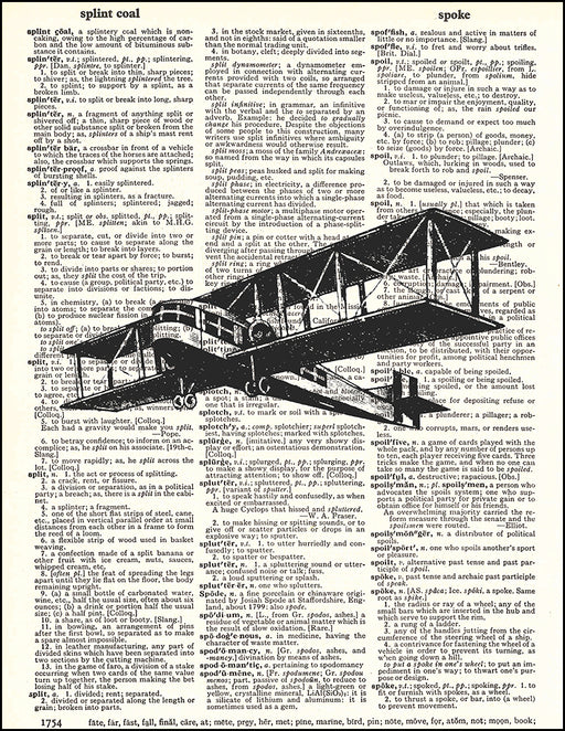 An image of a(n) Airplane Dictionary Art Print.