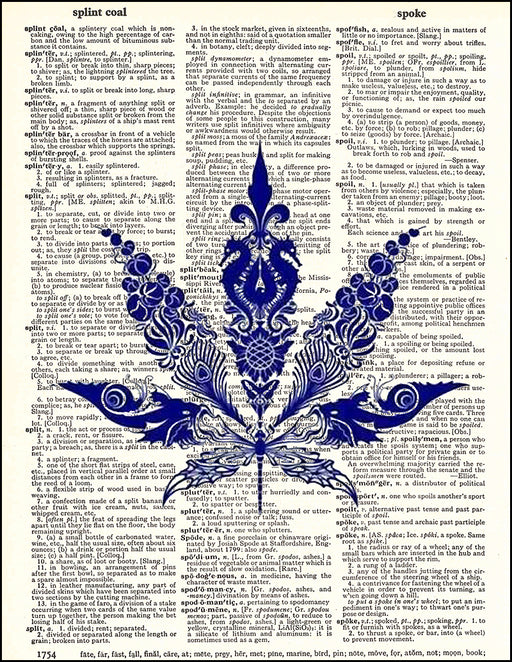 An image of a(n) Artistic Pot Leaf Dictionary Art Print.