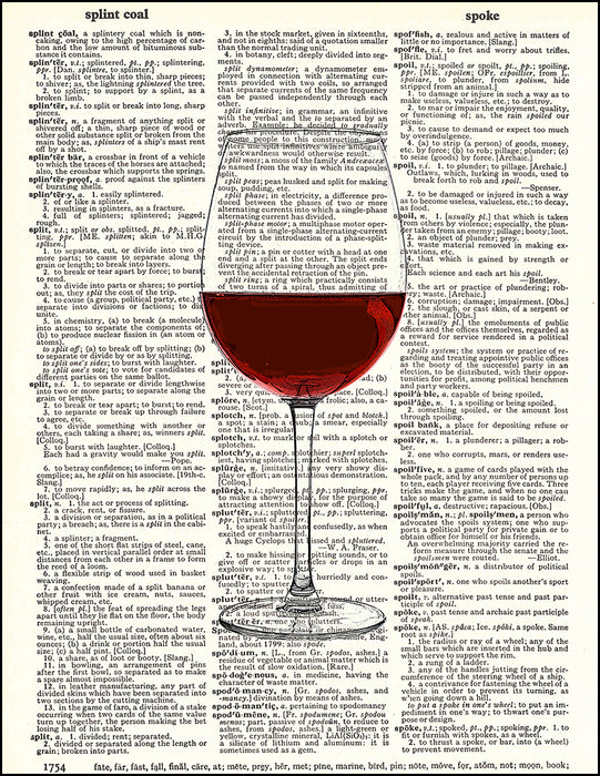 An image of a(n) Red Wine Dictionary Art Print.