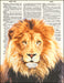 An image of a(n) Lion Dictionary Art Print.