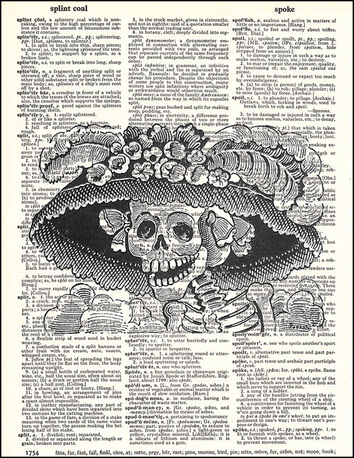 An image of a(n) Posada Hat Dictionary Art Print.