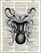 An image of a(n) Upside Down Octopus Dictionary Art Print.