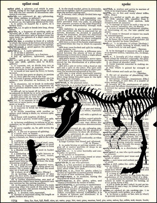 An image of a(n) Pet T-rex Dictionary Art Print.