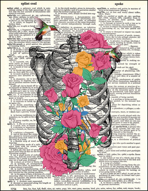 An image of a(n) Ribs and Flowers Dictionary Art Print.