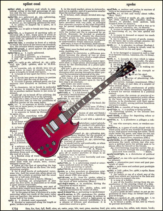 An image of a(n) Gibson Guitar Dictionary Art Print.