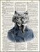 An image of a(n) Cat Portrait Dictionary Art Print.