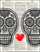 An image of a(n) Day of the Dead Love Dictionary Art Print.