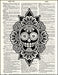 An image of a(n) Day of the Dead Paisley Dictionary Art Print.
