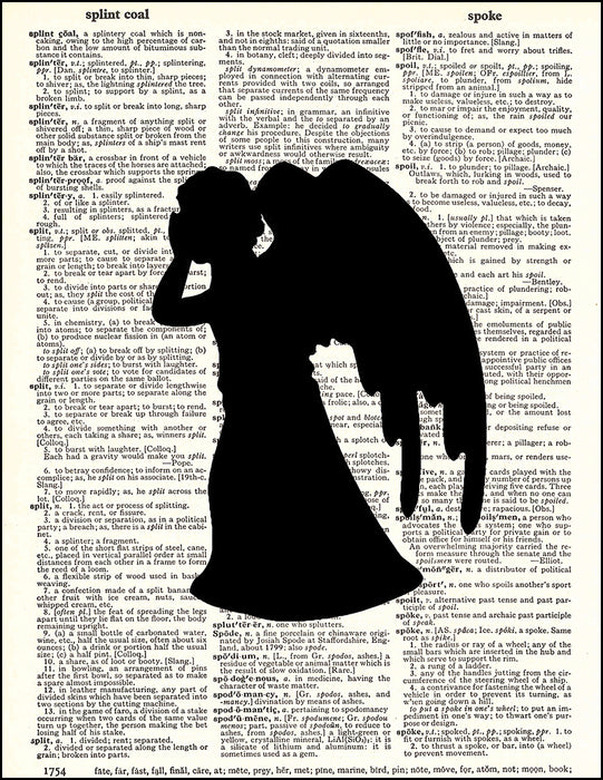 An image of a(n) Dr Who Angel Dictionary Art Print.