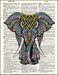 An image of a(n) Elephant Zen Dictionary Art Print.