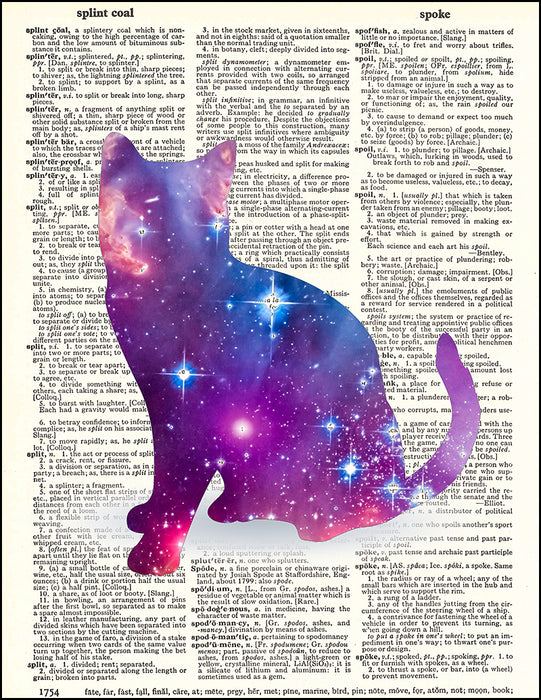 An image of a(n) Cosmic Kitty Dictionary Art Print.