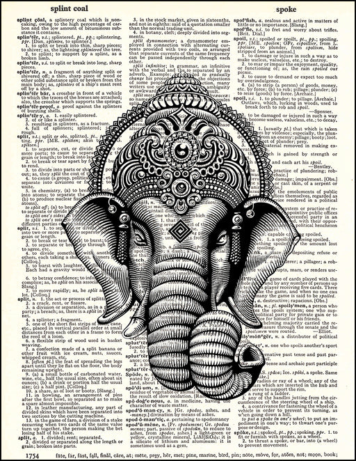 An image of a(n) Ganesh Dictionary Art Print.