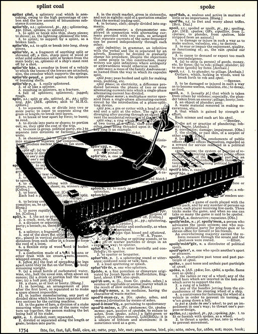 An image of a(n) Turntable Dictionary Art Print.