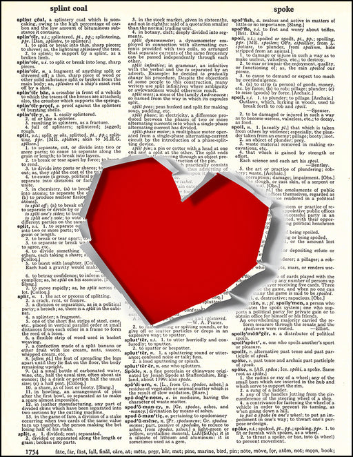 An image of a(n) Heart Rip Dictionary Art Print.