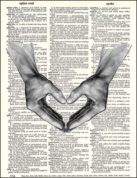 An image of a(n) Heart Hands Dictionary Art Print.