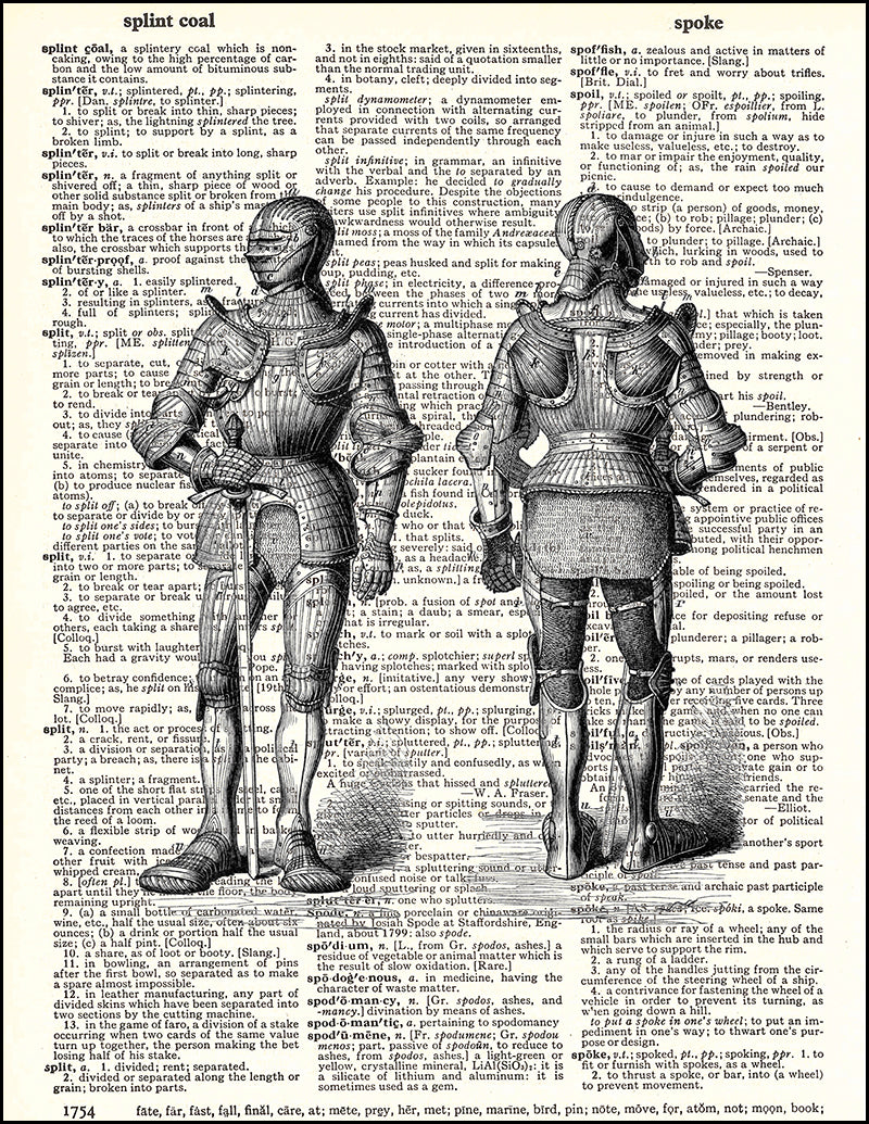 Knights Armor - Dictionary Art Print — Fresh Prints of CT