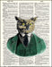 An image of a(n) Owl Portrait Dictionary Art Print.