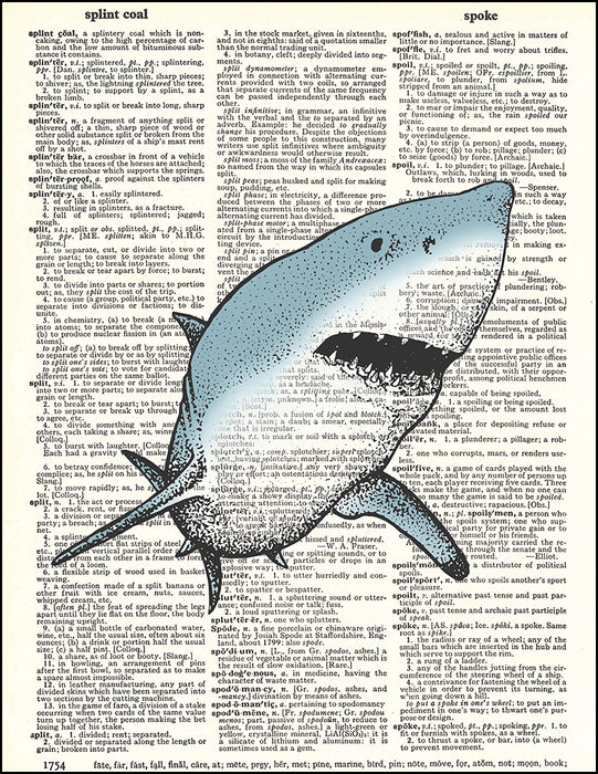 An image of a(n) Great White Shark Dictionary Art Print.