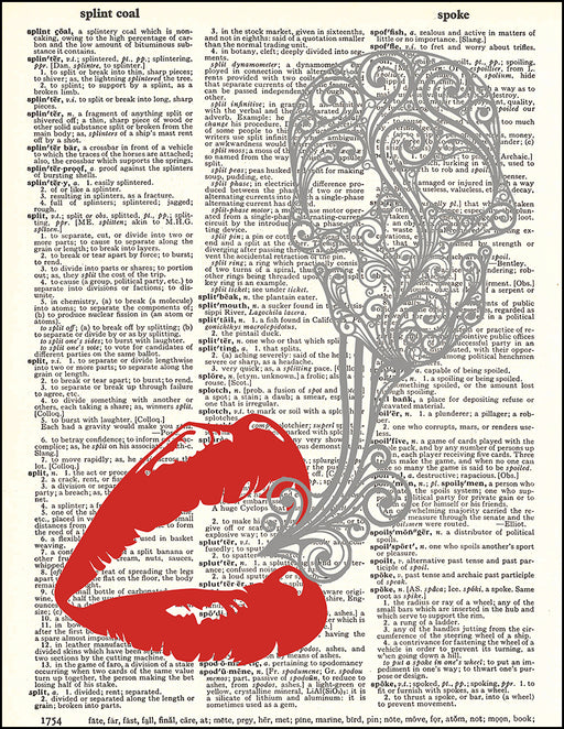 An image of a(n) Smoke Skull Dictionary Art Print.