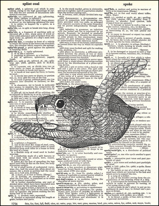 An image of a(n) Baby Sea Turtle Dictionary Art Print.