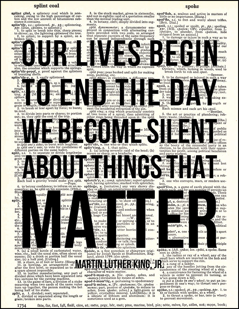 MLK JR. Quote - Dictionary Art Print — Fresh Prints of CT