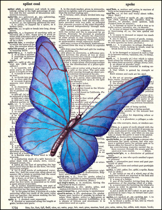 An image of a(n) Butterfly Watercolor Dictionary Art Print.