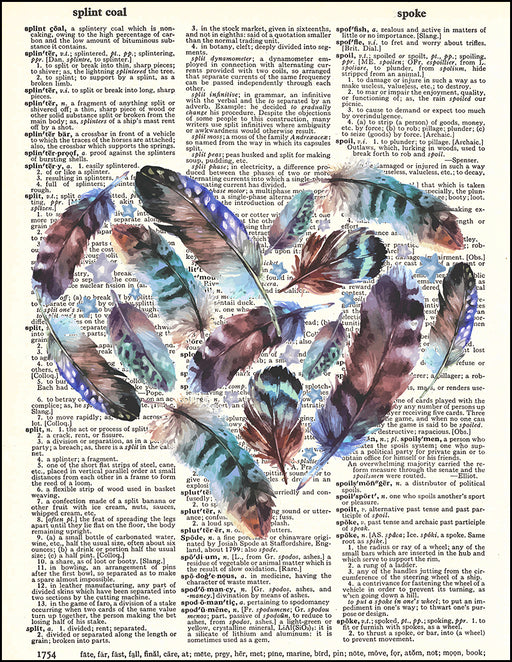 An image of a(n) Feather Heart Dictionary Art Print.