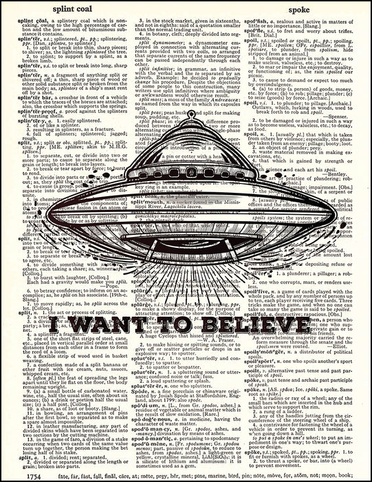An image of a(n) I Want To Believe Dictionary Art Print.