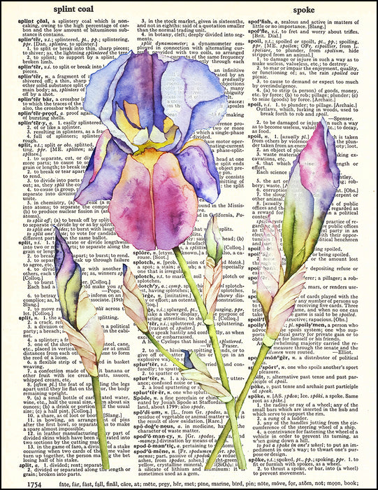 An image of a(n) Iris Watercolor Dictionary Art Print.